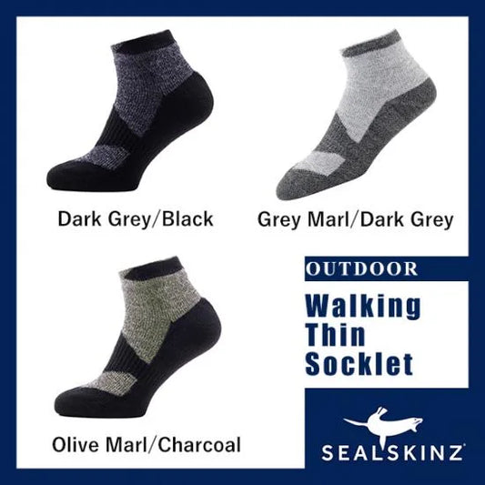【完全防水スポーツ用スニーカー丈ソックス】Walking Thin Socklet【SEALSKINZ】111161701