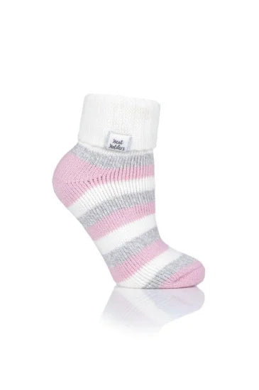 LADIES HEAT HOLDERS SLEEP SOCKS - RIB TURN OVER CUFF TOG2.3(201/202)