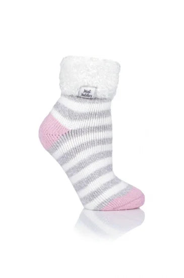 LADIES HEAT HOLDERS SLEEP SOCKS - FEATHER TURN OVER CUFF TOG2.3(205/206)
