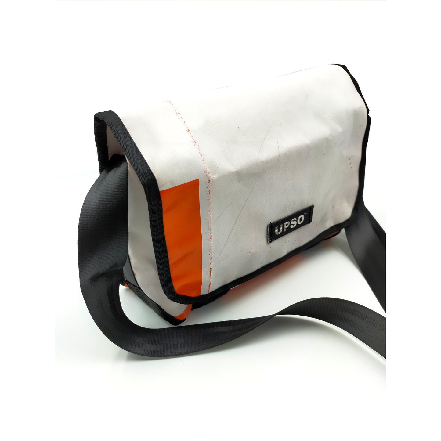 Medway Messenger Bag Small – White/Orange – MM091216