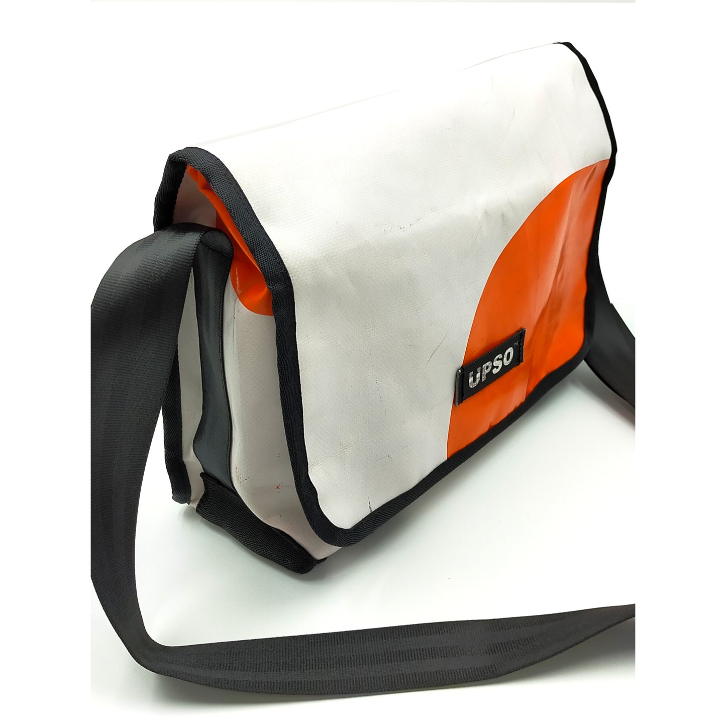 Medway Messenger Bag Small – White/Orange – MM091218