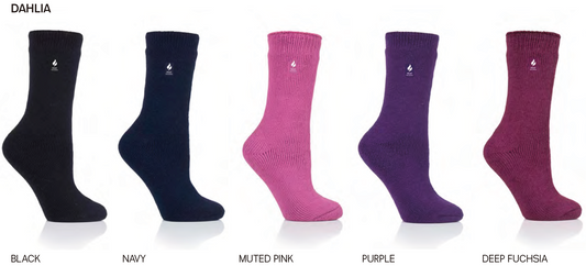 LADIES HEAT HOLDERS LITE SOCKS - DAHLIA TOG1.6(551)