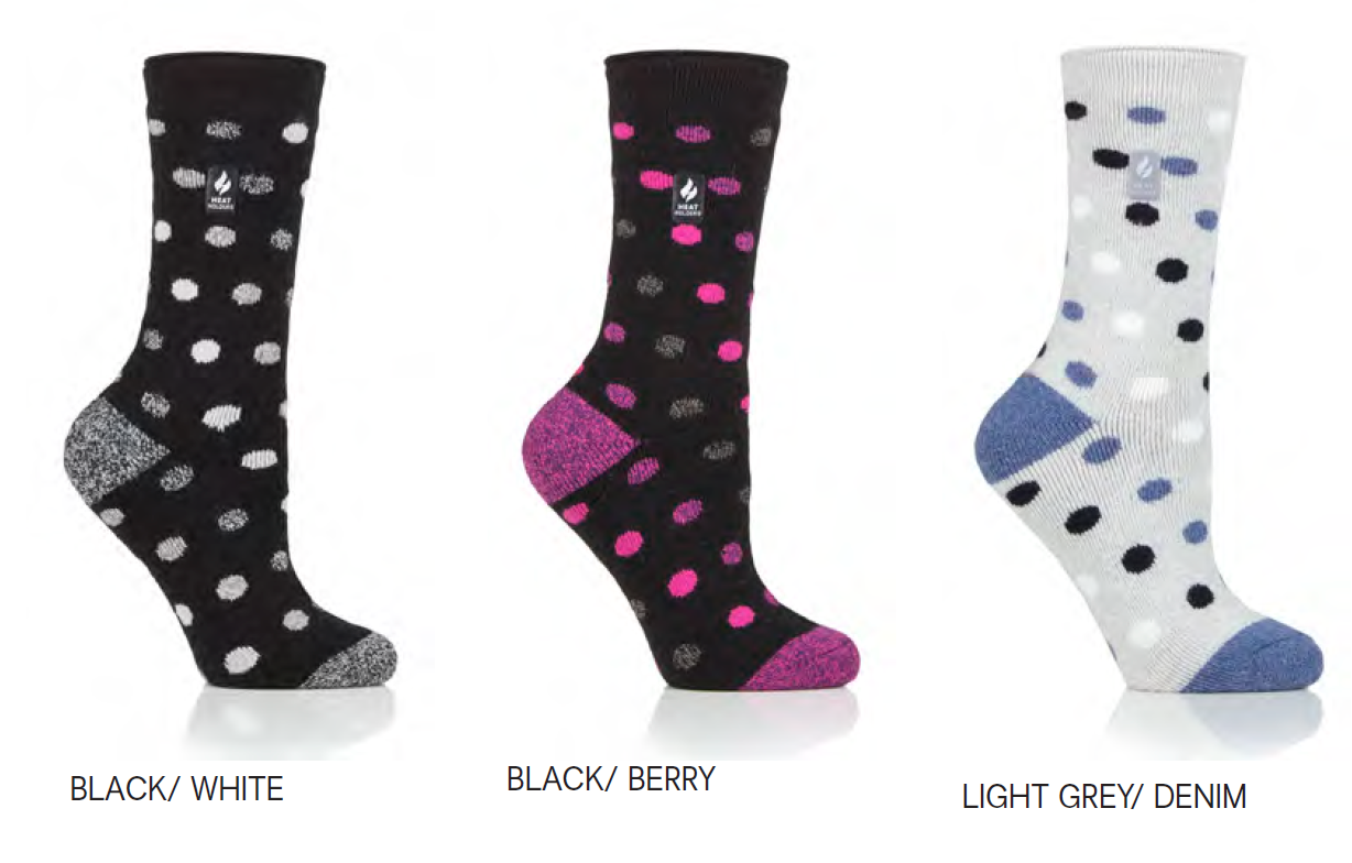 LADIES HEAT HOLDERS DOTS - MALAGA TOG1.6 (604)