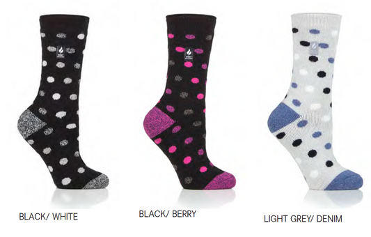 LADIES HEAT HOLDERS DOTS - MALAGA TOG1.6 (604)