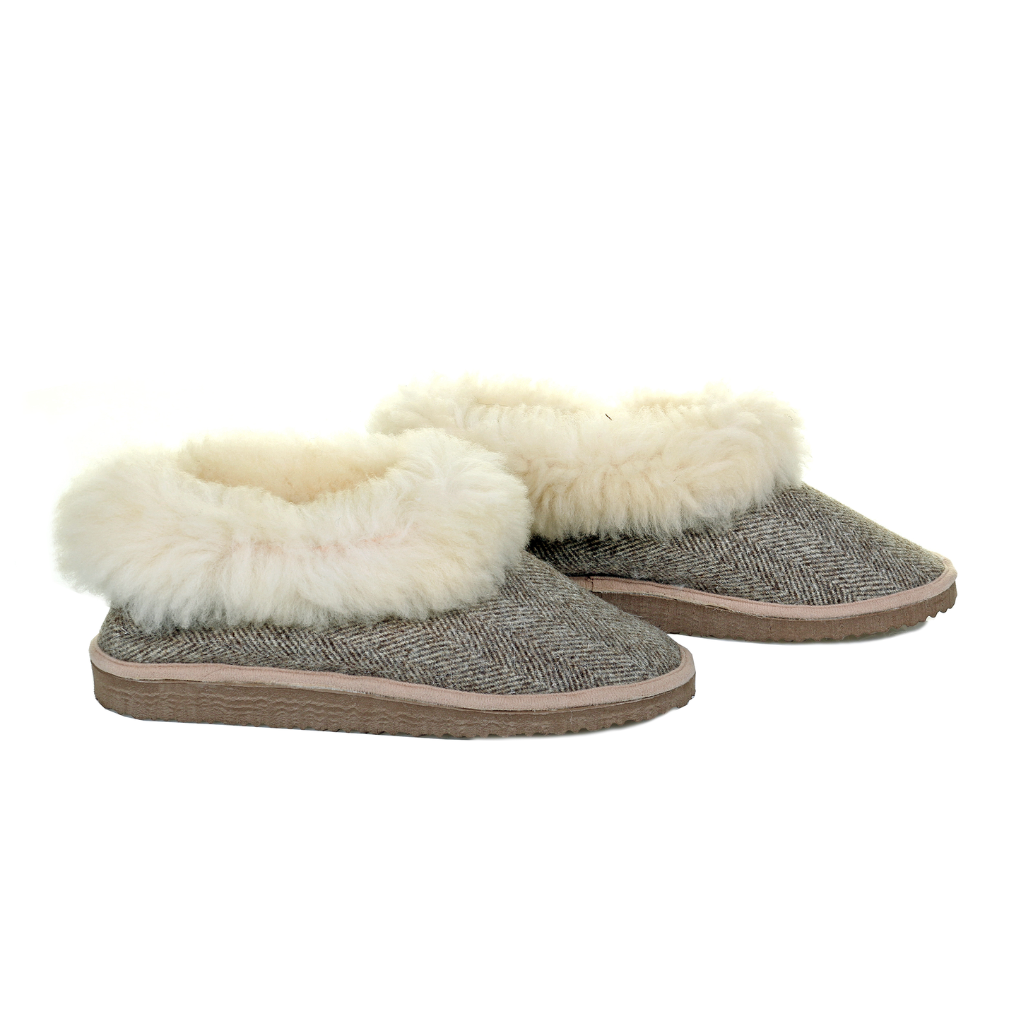 Tweed Sheepskin Slippers