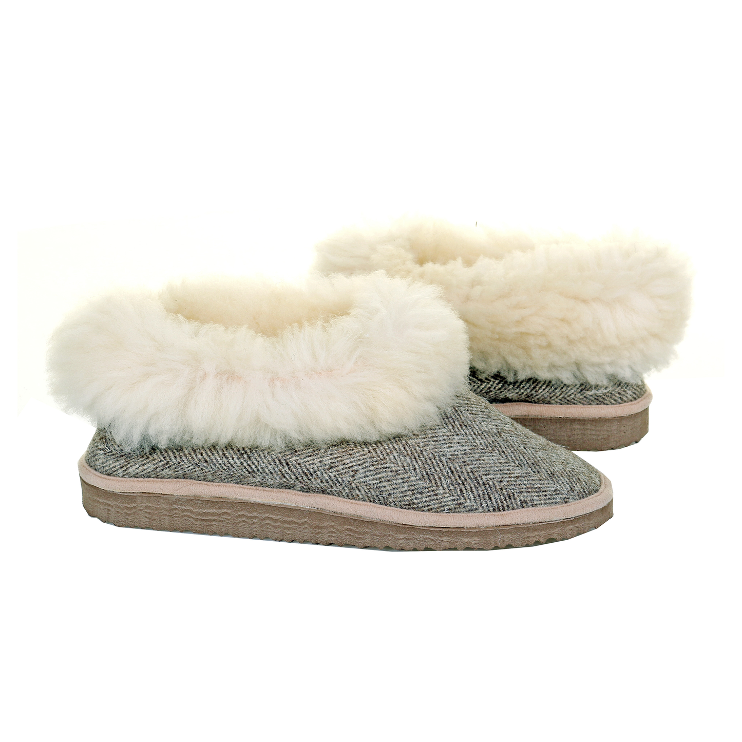 Tweed Sheepskin Slippers