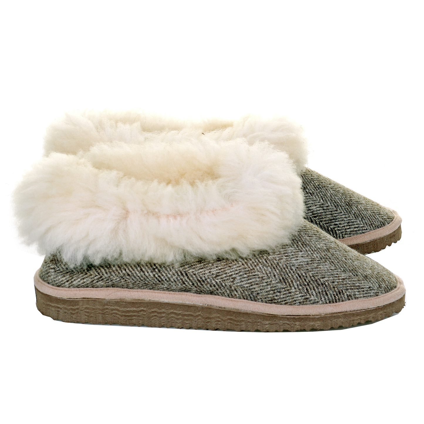 Tweed Sheepskin Slippers