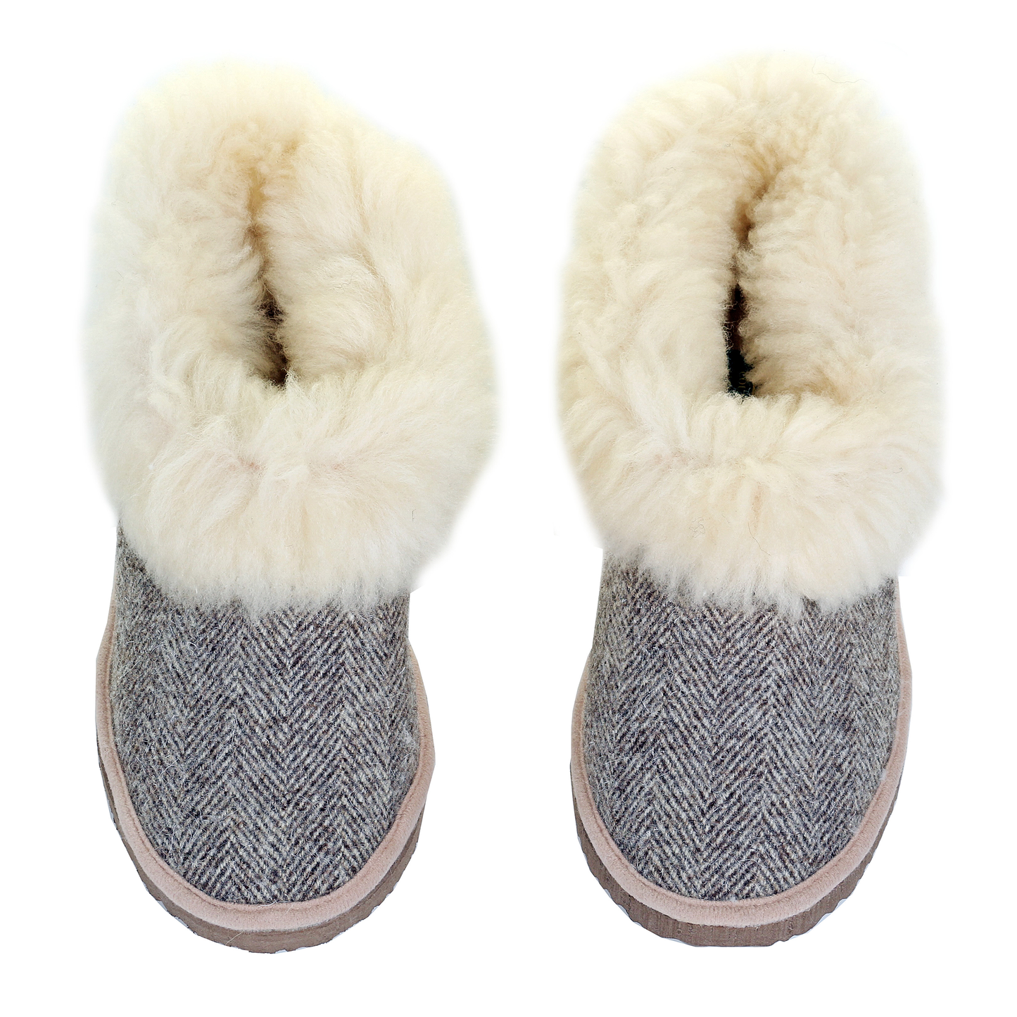 Tweed Sheepskin Slippers