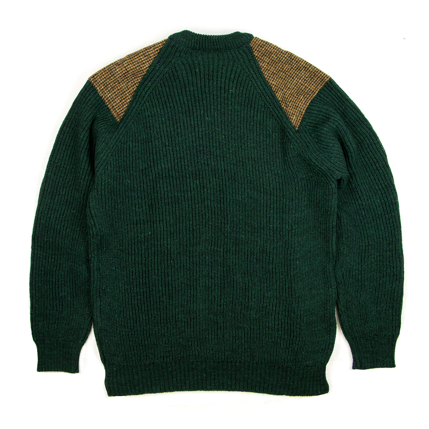 Tweed Patch Crew Collar
