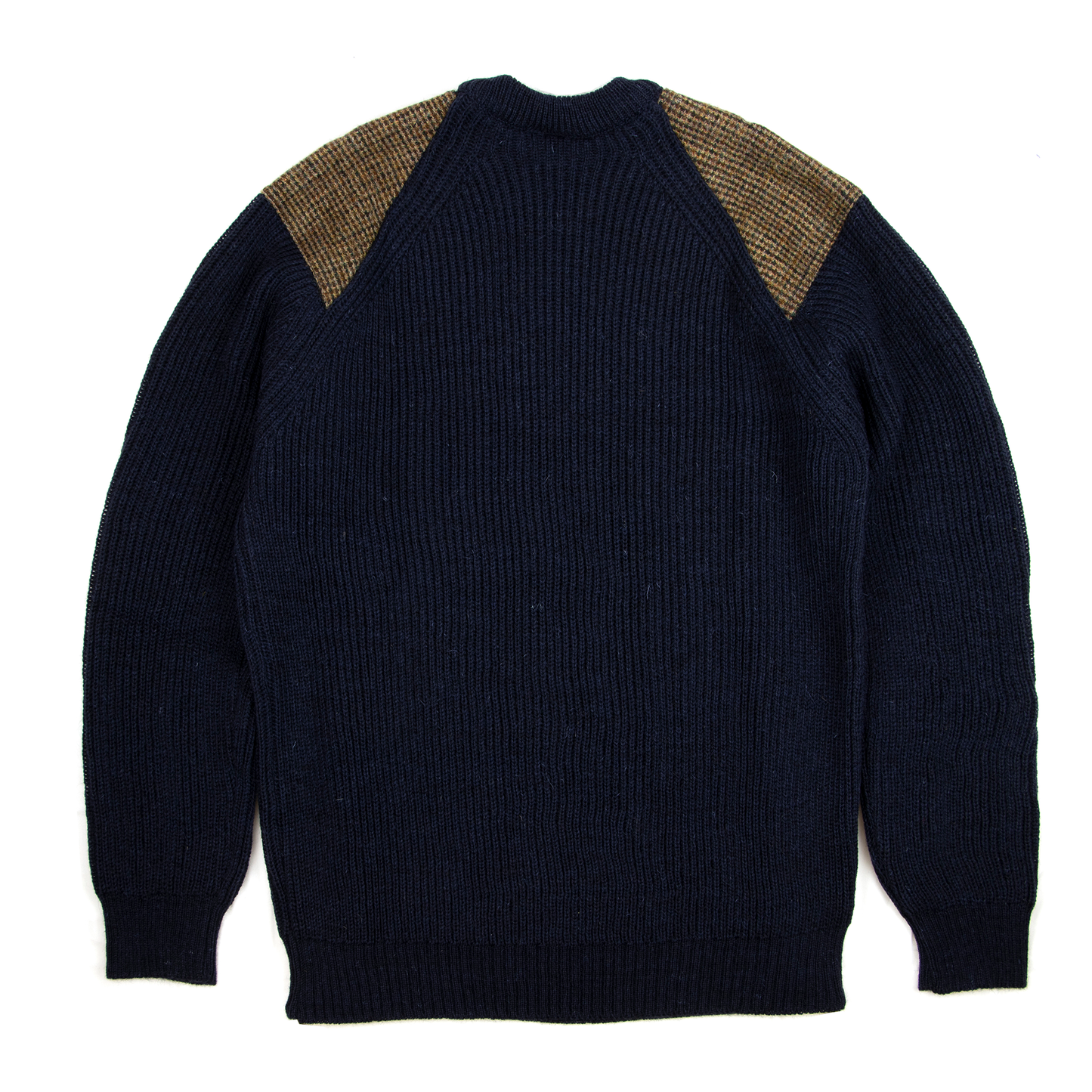 Tweed Patch Crew Collar