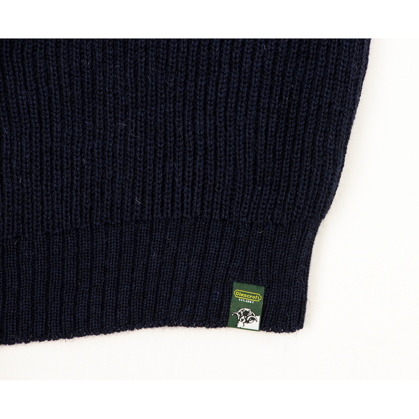 Tweed Patch Crew Collar