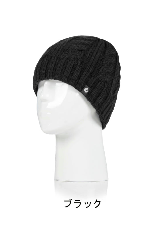 LADIES HEAT HOLDERS ACCESSORIES/ ケーブルビーニー/サーマルハット/全7色