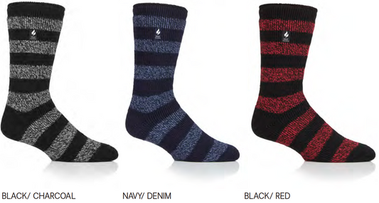 MENS HEAT HOLDERS ORIGINAL CHUNKY STRIPE - PALERMO TOG2.3 (815)
