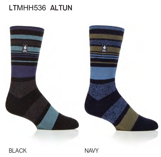MENS HEAT HOLDERS LITE MULTI STRIPE - ALTUN TOG1.6 (536)